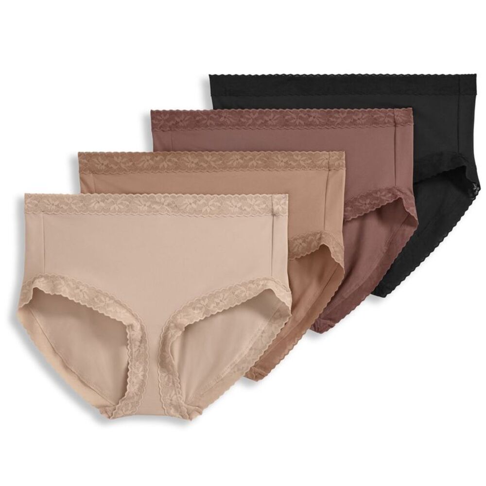 Jockey Women's Panties Sz M Micro Lace Brief Panty Multi-colored